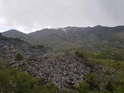 Mount Kyllini in cloud, just after we arrived