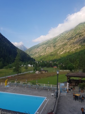 View from the hotel bedroom, in Bagni di Vinadio