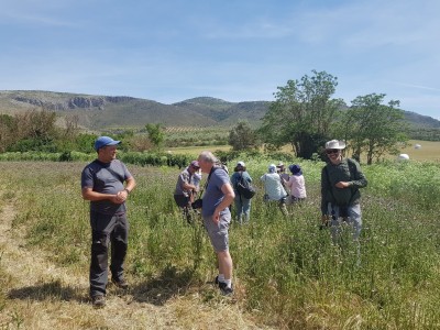 The group, photographing the Cardinal