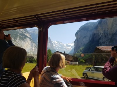View from the train up the valley, near Lauterbrunnen