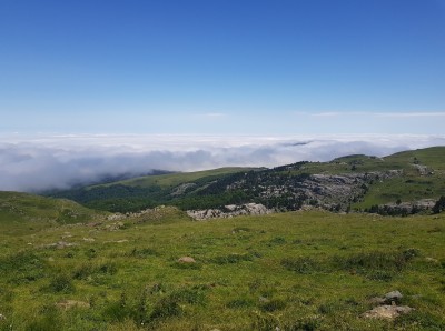 View into France from the top of the Col Pierre Marten