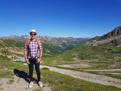 Happy after a great 8 days, on the Col de la Lombarde