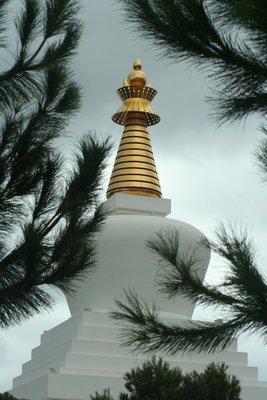 The imposing Enlightenment Stupa, Benalmadena