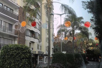 Christmas décor in a street in Marbella