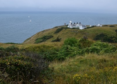 Looking over the gully towards the lighthouse