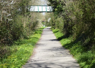 The wide path along the Cuckoo Trail.