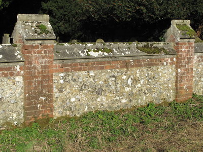 One section of cemetary wall